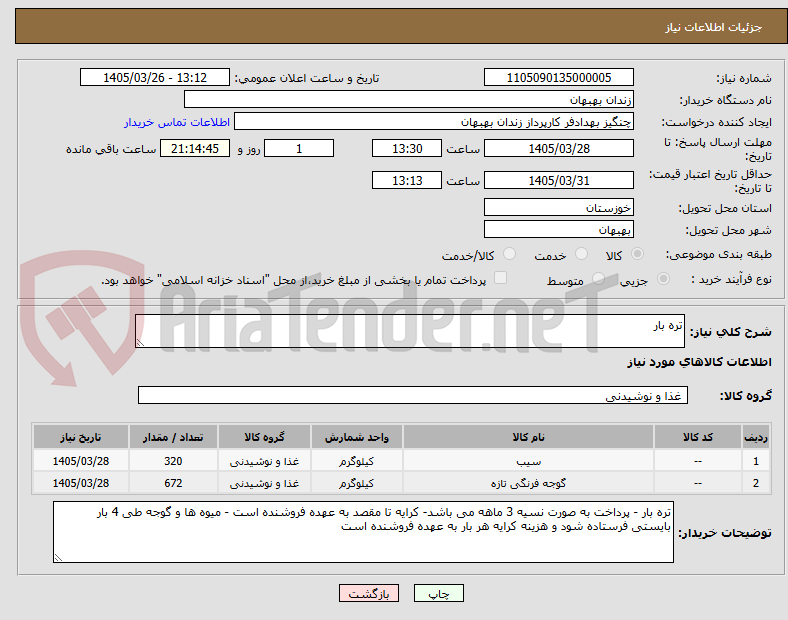 تصویر کوچک آگهی تره بار