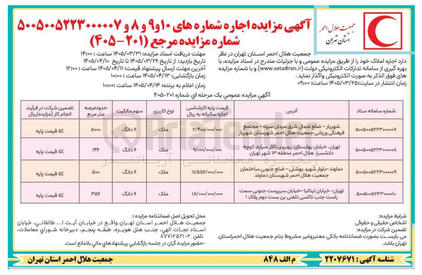تصویر کوچک آگهی اجاره ملک