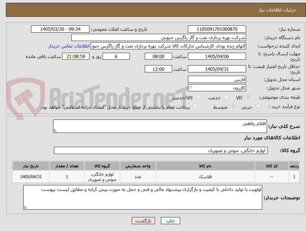 تصویر کوچک آگهی اقلام رفاهی 
