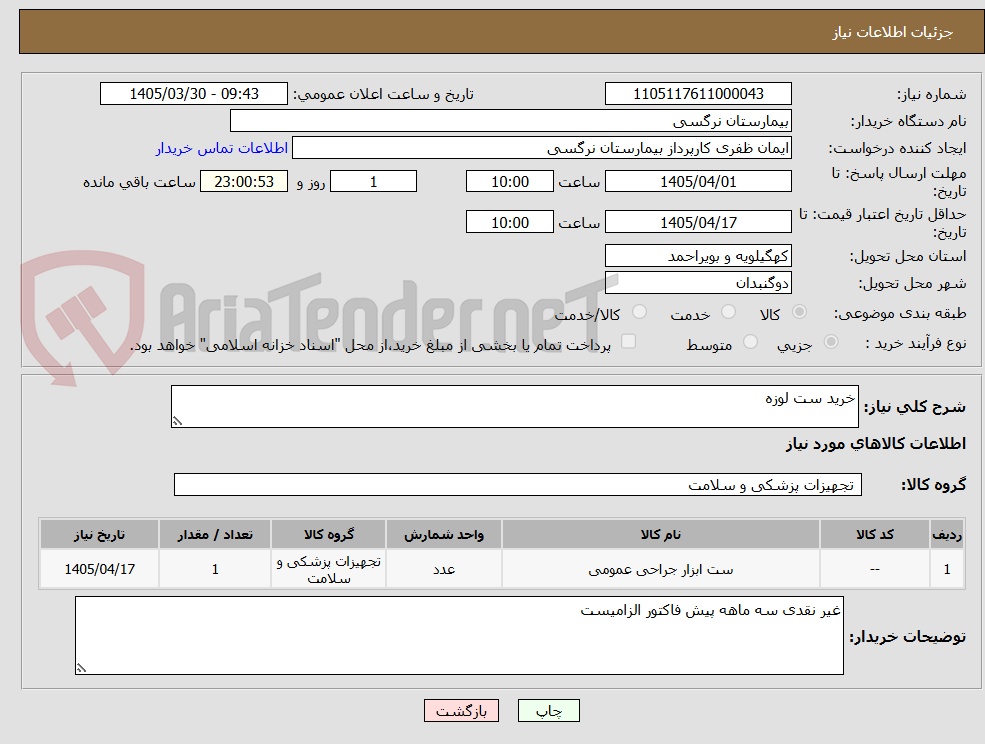 تصویر کوچک آگهی خرید ست لوزه 