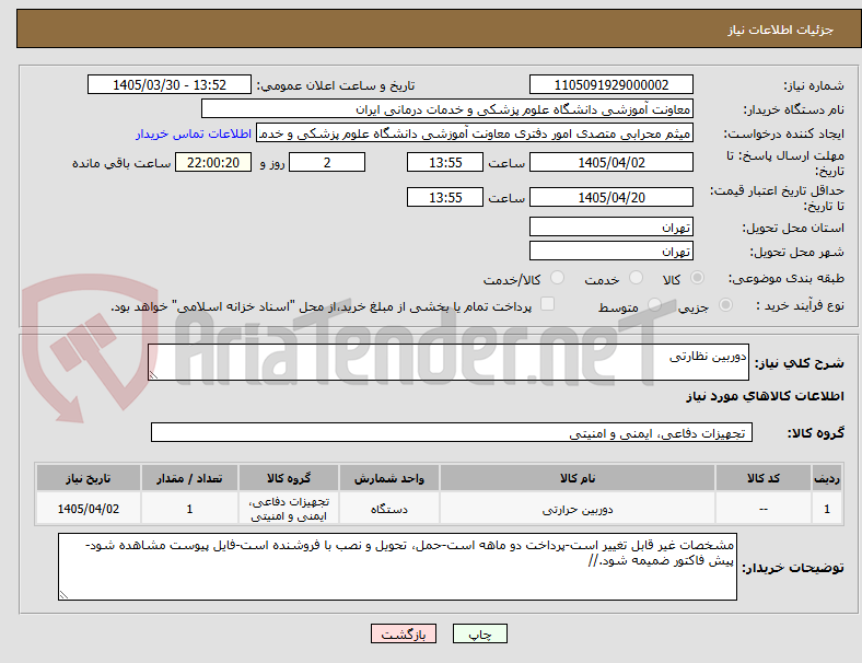 تصویر کوچک آگهی دوربین نظارتی