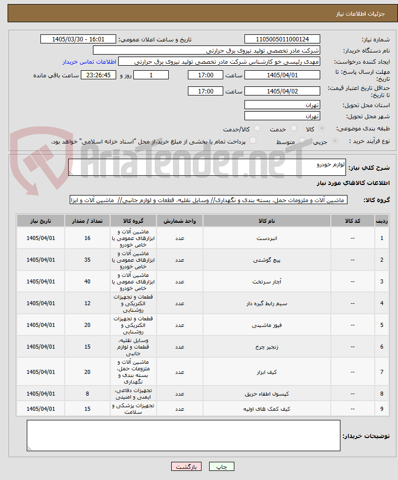 تصویر کوچک آگهی لوازم خودرو