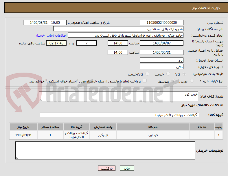 تصویر کوچک آگهی خرید کود 