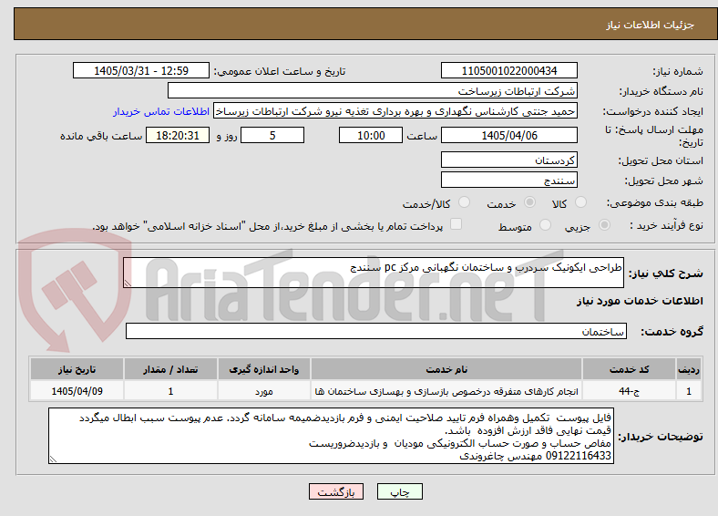 طراحی ایکونیک سردرب و ساختمان نگهبانی مرکز pc سنندج