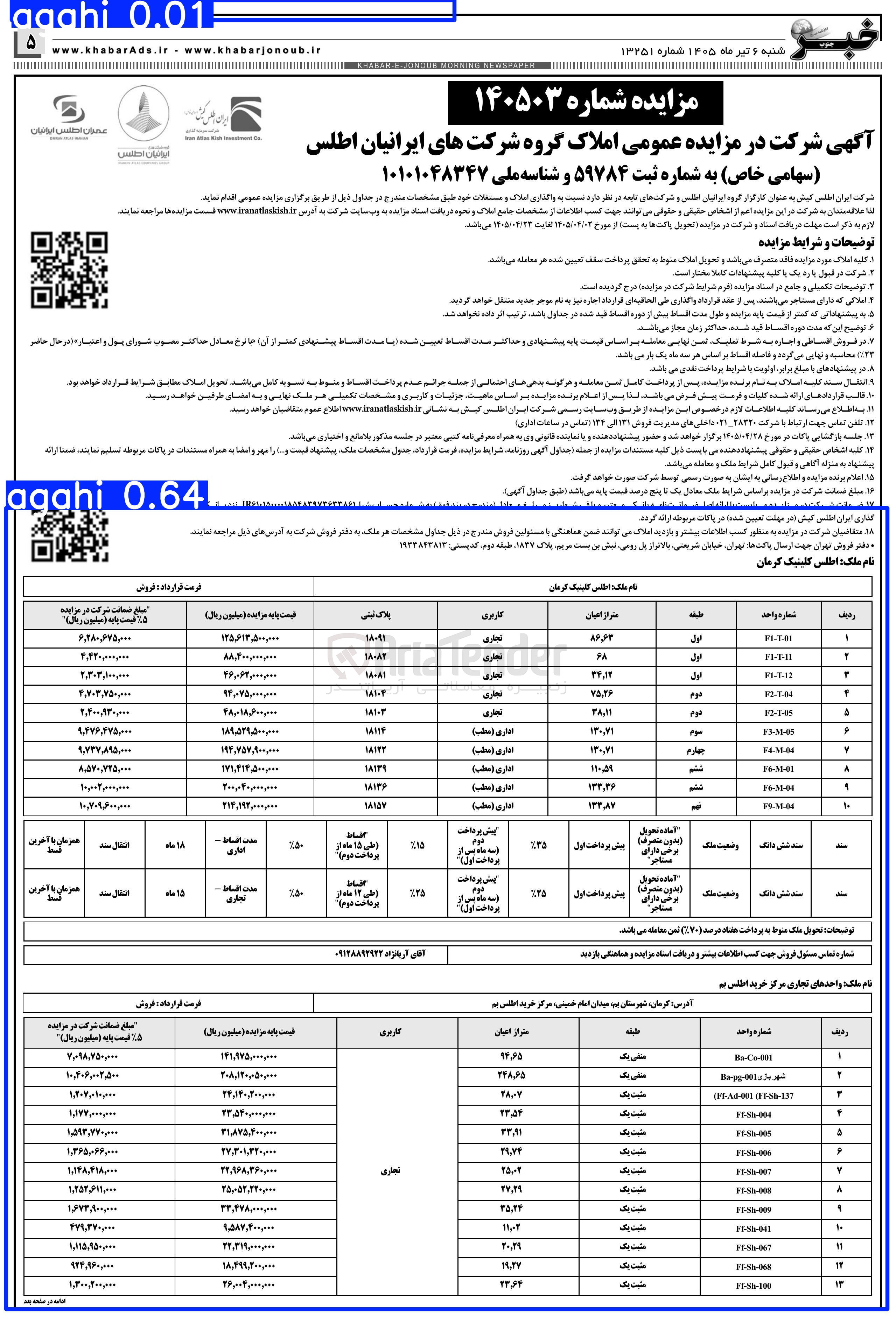 تصویر کوچک آگهی فروش املاک