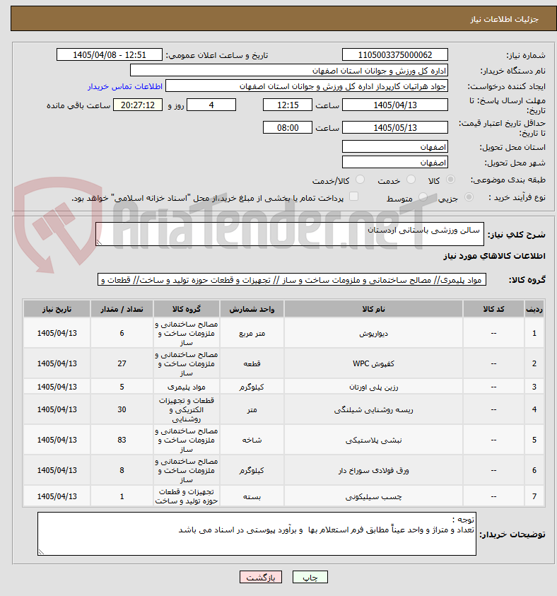 سالن ورزشی باستانی اردستان