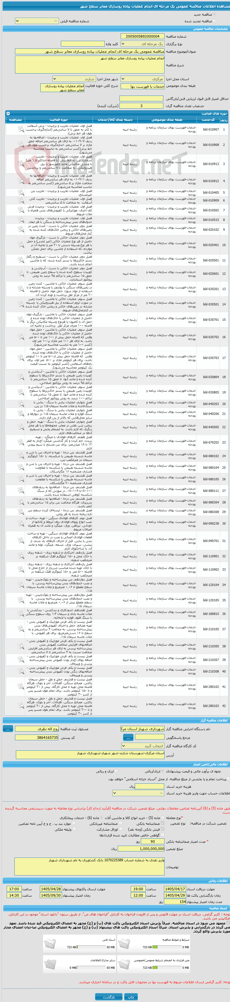 تصویر کوچک آگهی مناقصه عمومی یک مرحله ای انجام عملیات پیاده روسازی معابر سطح شهر