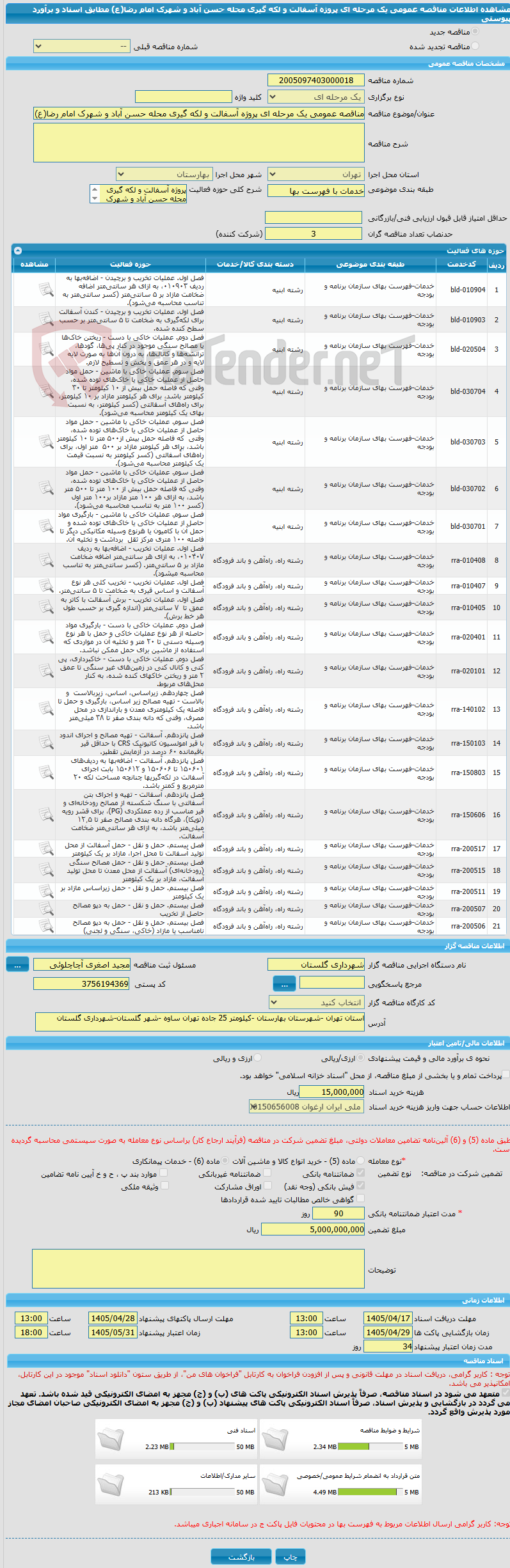 تصویر کوچک آگهی مناقصه عمومی یک مرحله ای پروژه آسفالت و لکه گیری محله حسن آباد و شهرک امام رضا(ع) مطابق اسناد و برآورد پیوستی