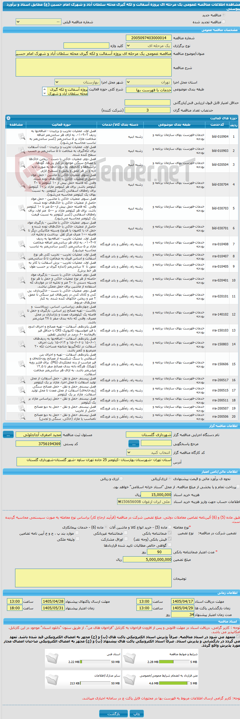 تصویر کوچک آگهی مناقصه عمومی یک مرحله ای پروژه آسفالت و لکه گیری محله سلطان آباد و شهرک امام حسین (ع) مطابق اسناد و برآورد پیوستی
