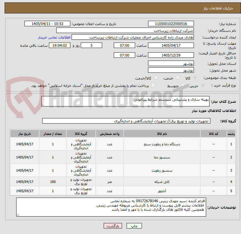 تصویر کوچک آگهی بهینه سازی و پشتیبانی سیستم شرایط پیرامونی