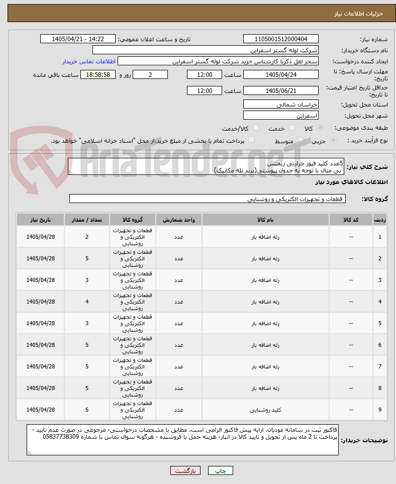 تصویر کوچک آگهی 5عدد کلید فیوز حرارتی زیمنس
بی متال با توجه به جدول پیوستی(برند تله مکانیک)