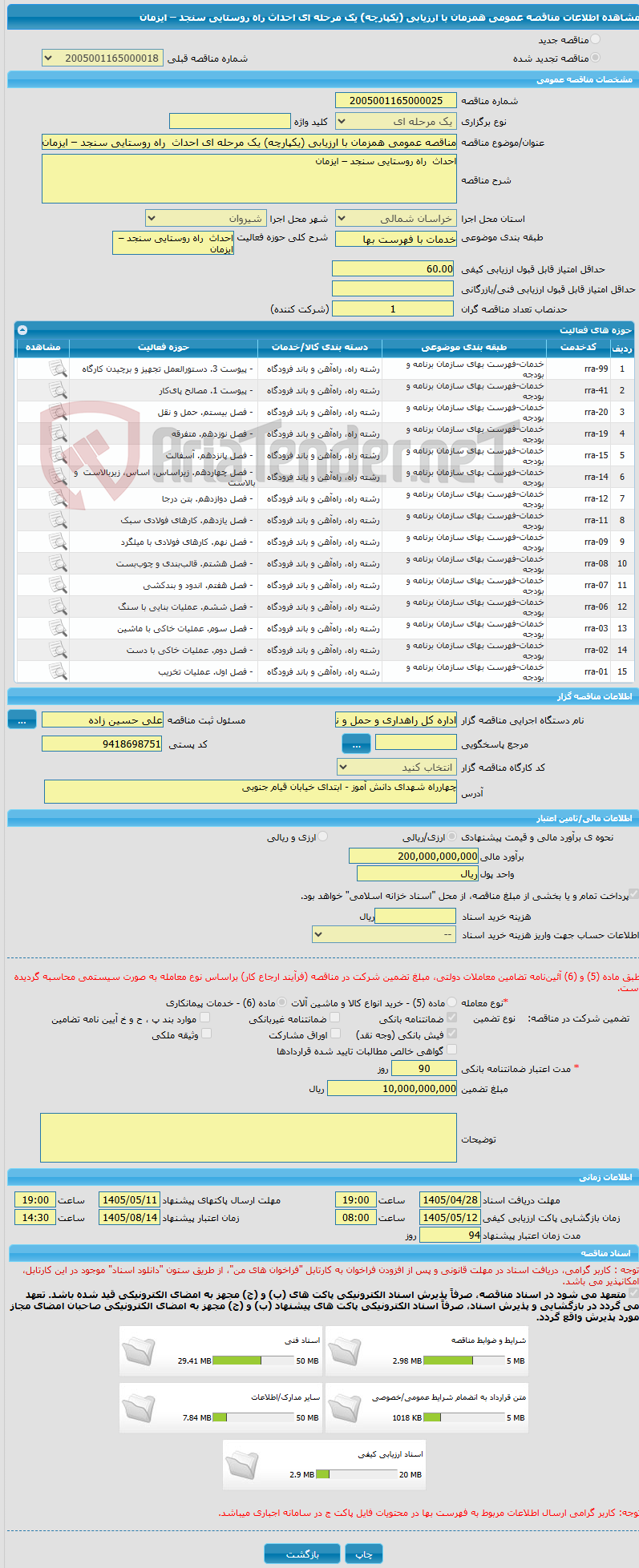 تصویر کوچک آگهی مناقصه عمومی همزمان با ارزیابی (یکپارچه) یک مرحله ای احداث راه روستایی سنجد – ایزمان