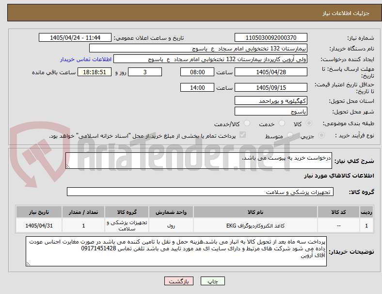 تصویر کوچک آگهی درخواست خرید به پیوست می باشد.