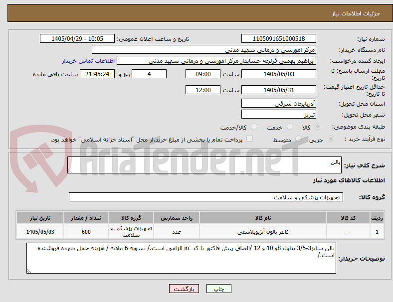 تصویر کوچک آگهی بالن