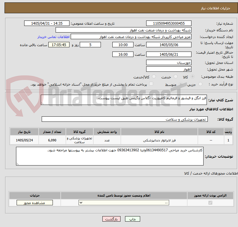 فرز انگل و فیشور و فرمالیم کامپوزیت -گلاس وگیتس طبق لیست پیوست.