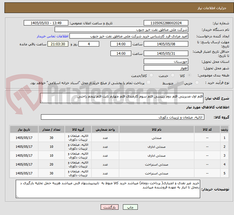 تصویر کوچک آگهی قلم اول مدیریتی قلم دوم رییسی قلم سوم کارمندی قلم چهارم ثابت قلم پنجم راحتی