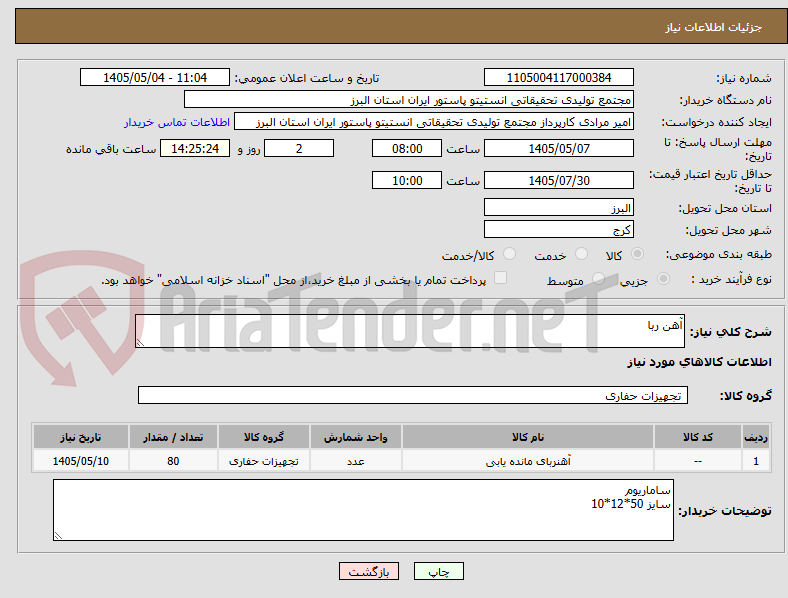 تصویر کوچک آگهی آهن ربا