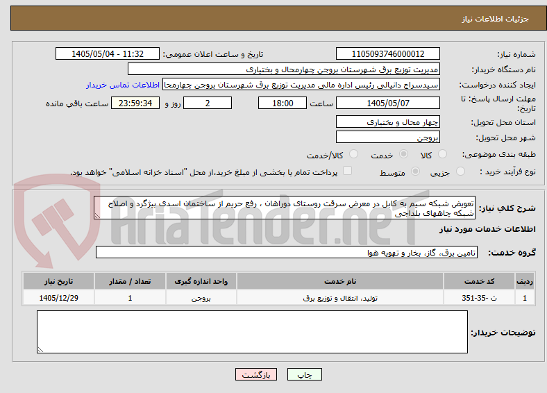 تصویر کوچک آگهی تعویض شبکه سیم به کابل در معرض سرقت روستای دوراهان ، رفع حریم از ساختمان اسدی بیژگرد و اصلاح شبکه چاههای بلداجی