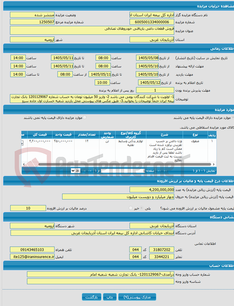 تصویر کوچک آگهی فروش قطعات داغی بازیافتی خودروهای تصادفی