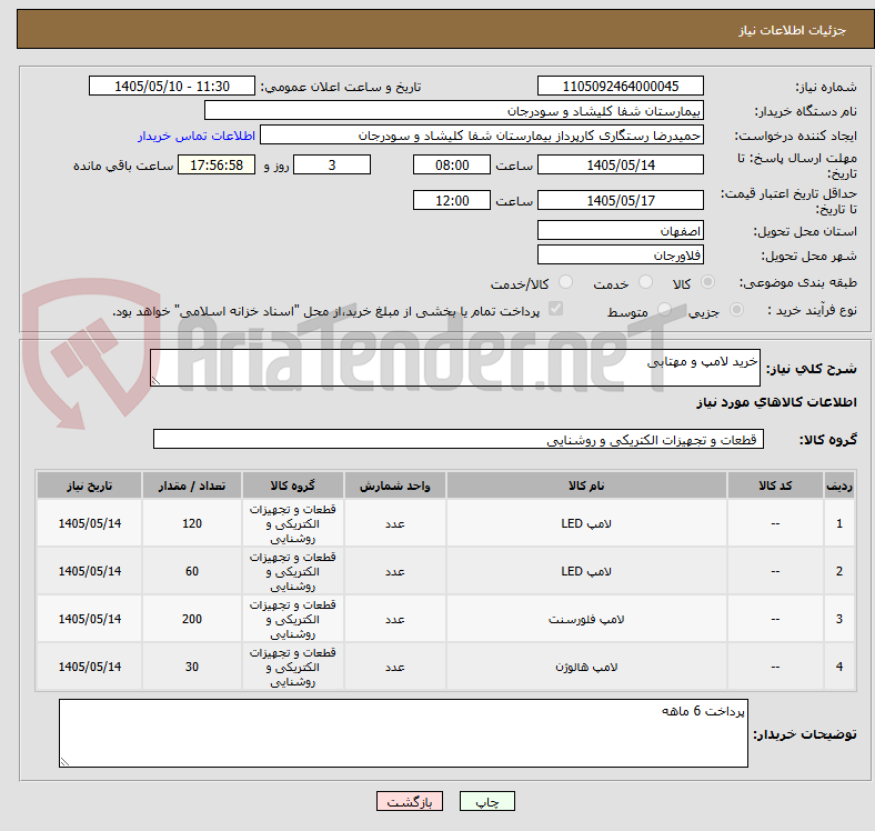 خرید لامپ و مهتابی